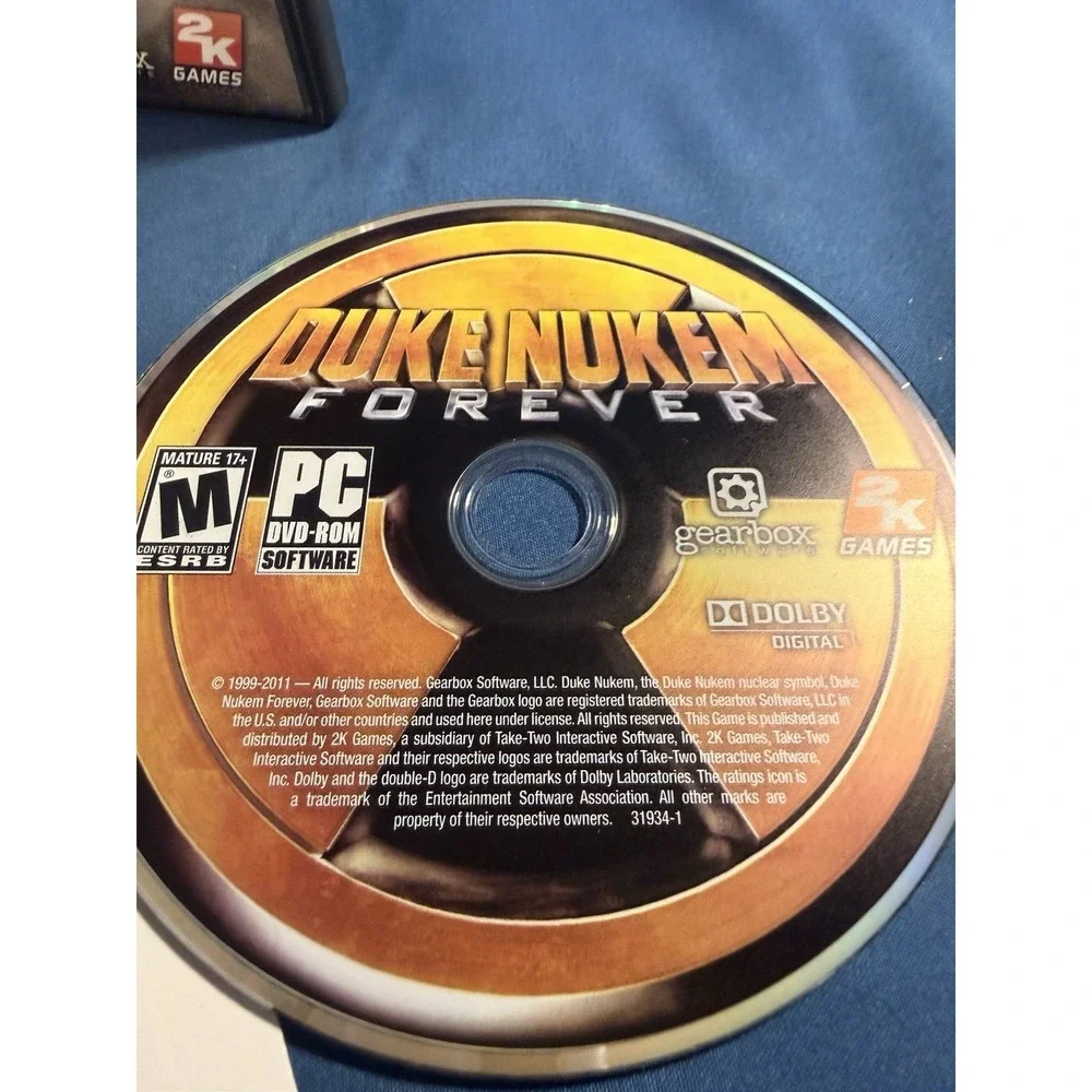 Duke Nukem Forever-PC-DVD-ROM-2K Games-W/PC Manual Codes Computer Game